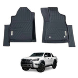 5D Moulded Car Floor Mats for Toyota Hilux Auto Transmission Dual Cab 48V 2015-Onwards