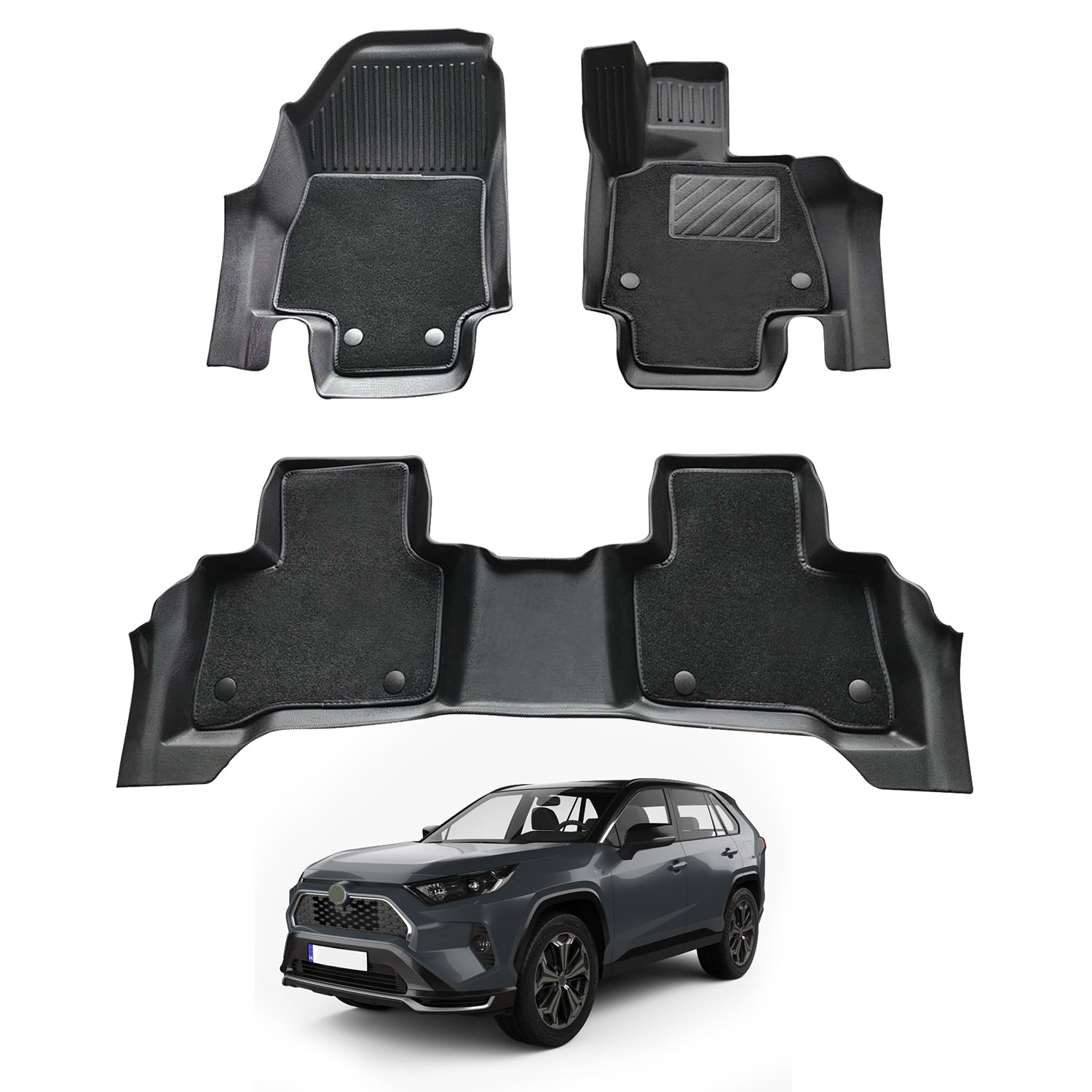 Double-Layer Car Floor Mats for Toyota RAV4 2019-Onwards – AUSGO 4x4 ...