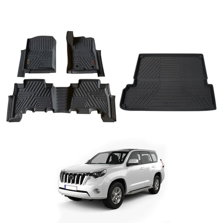 5D Car Floor Mats for Toyota LandCruiser Prado 150 Series 7 Seats 2009-Onwards