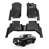 5D Moulded Car Floor Mats for Mitsubishi Triton MV Next-Gen Dual Cab 2024-Onwards