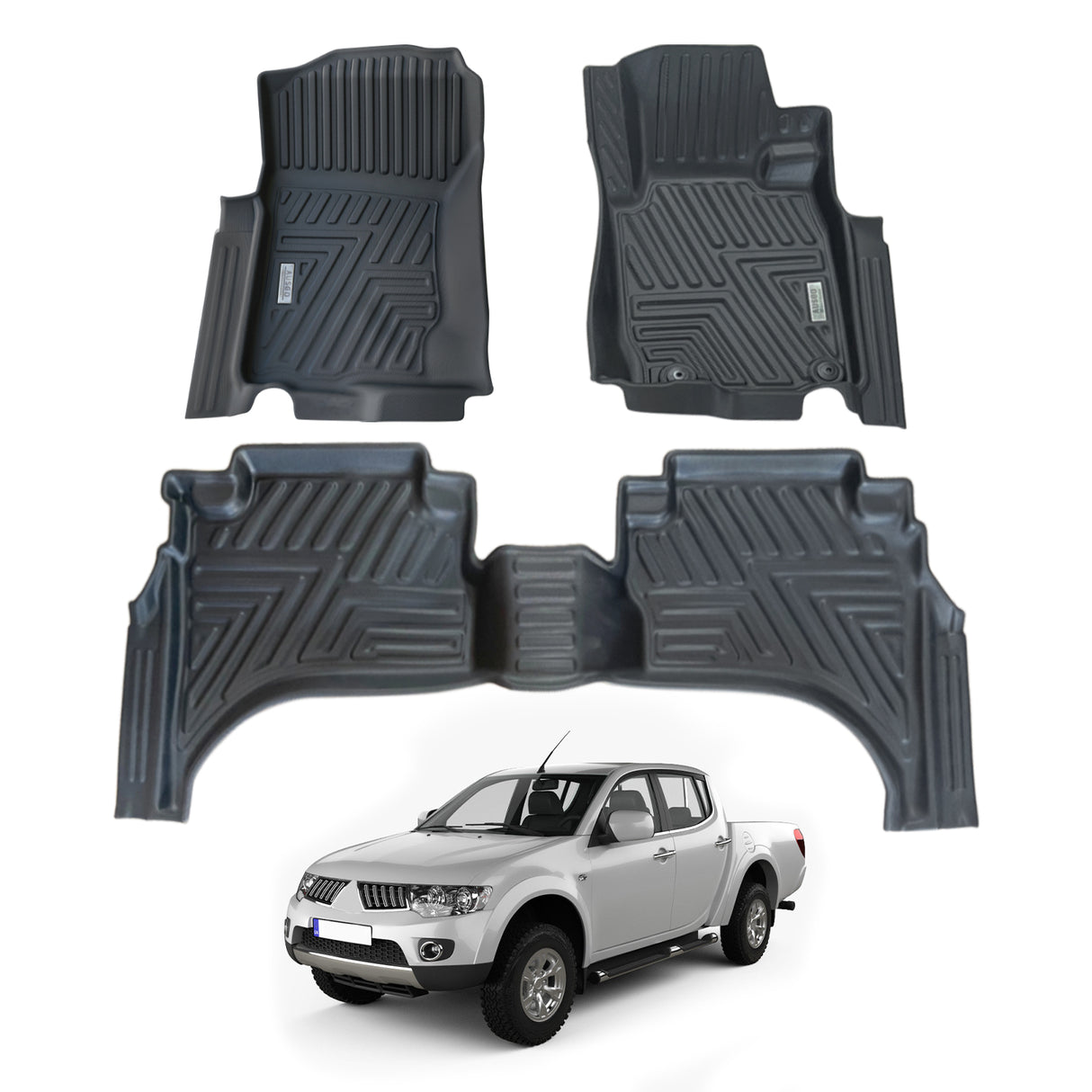 5D Moulded Car Floor Mats for Mitsubishi Triton Dual Cab 2006-2015