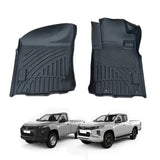 3D Floor Mats for Mitsubishi Triton MQ MR Single / Extra Cab 2015-2024