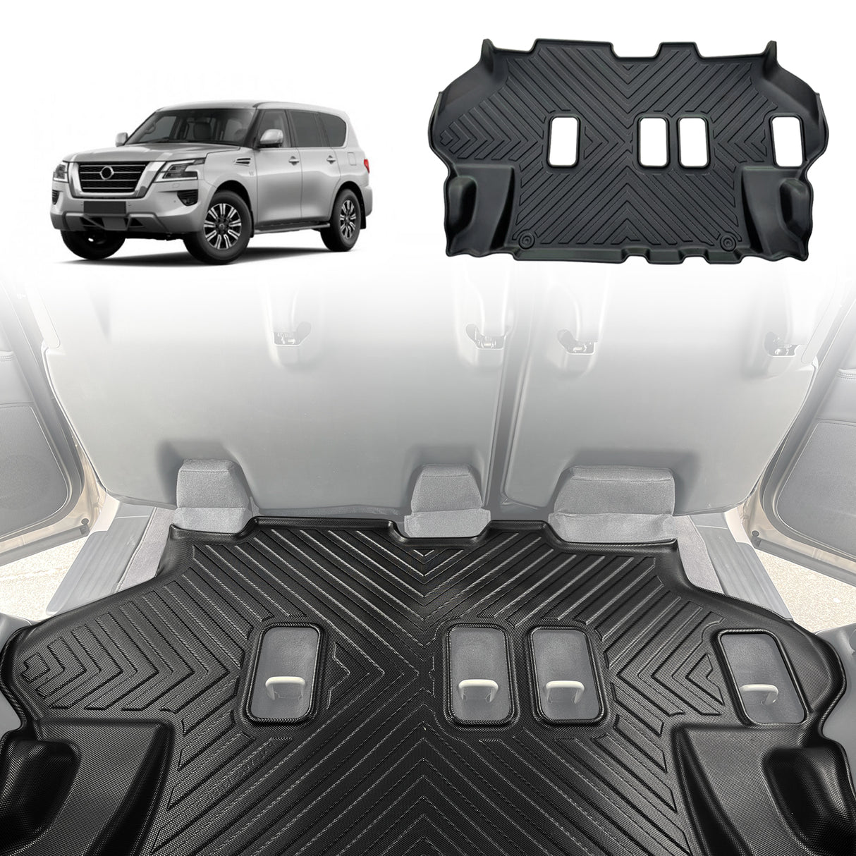 Third Row Floor Mat for Nissan Patrol Y62 2012-Onwards