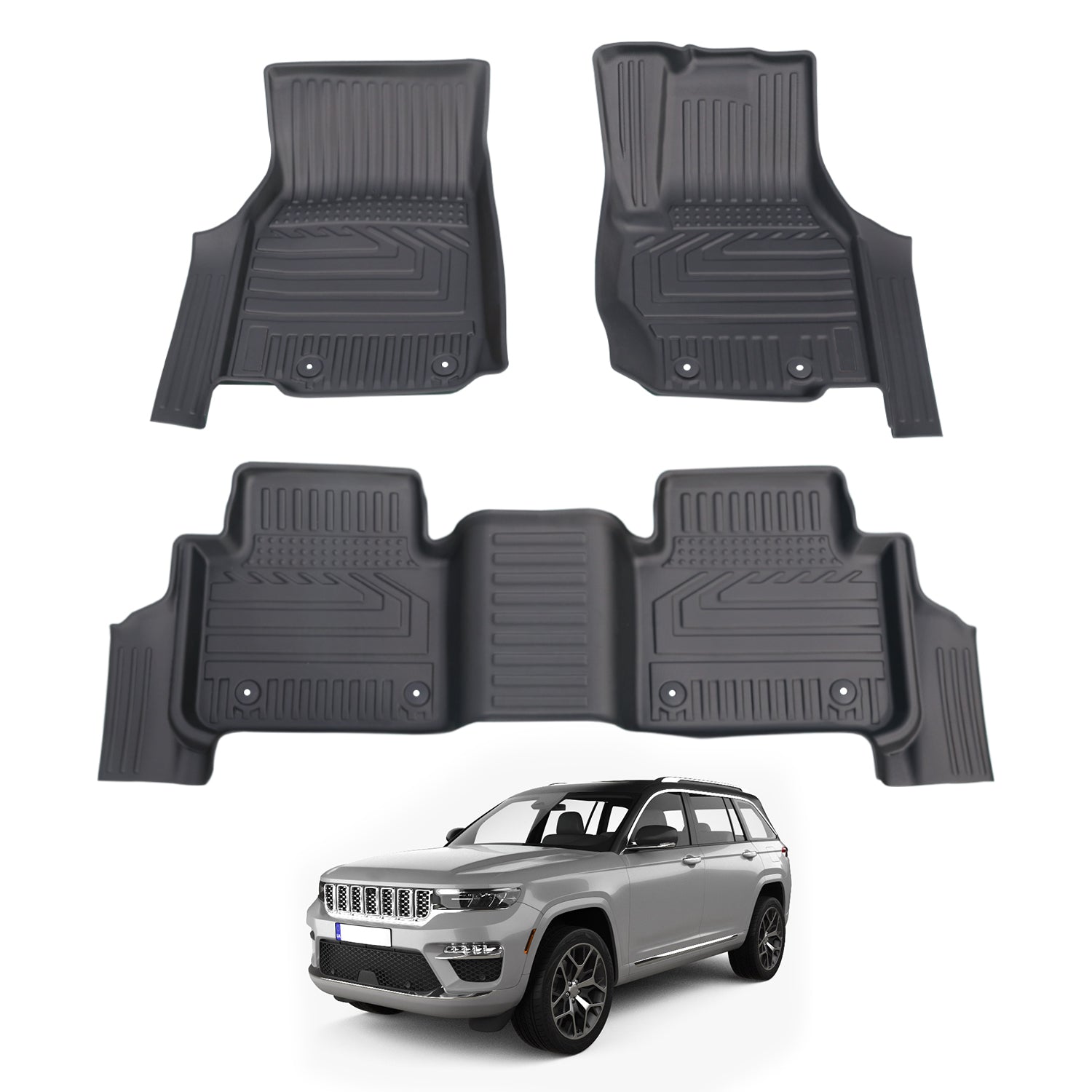 5D Car Floor Mats for Jeep Grand Cherokee WL Series 5 Seats 2022-Onwards