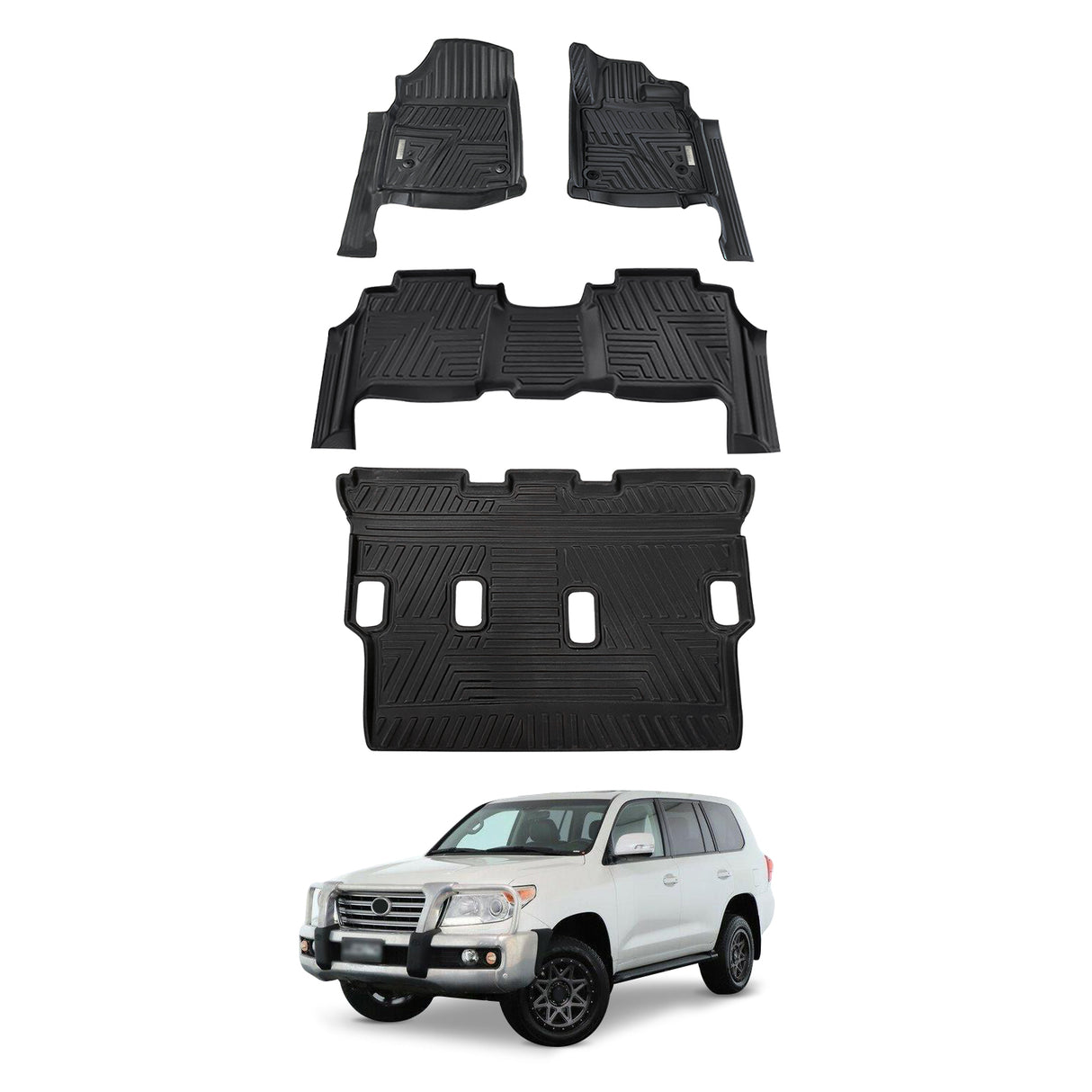 5D Car Floor Mats for Toyota LandCruiser 200 LC200 2007-2012