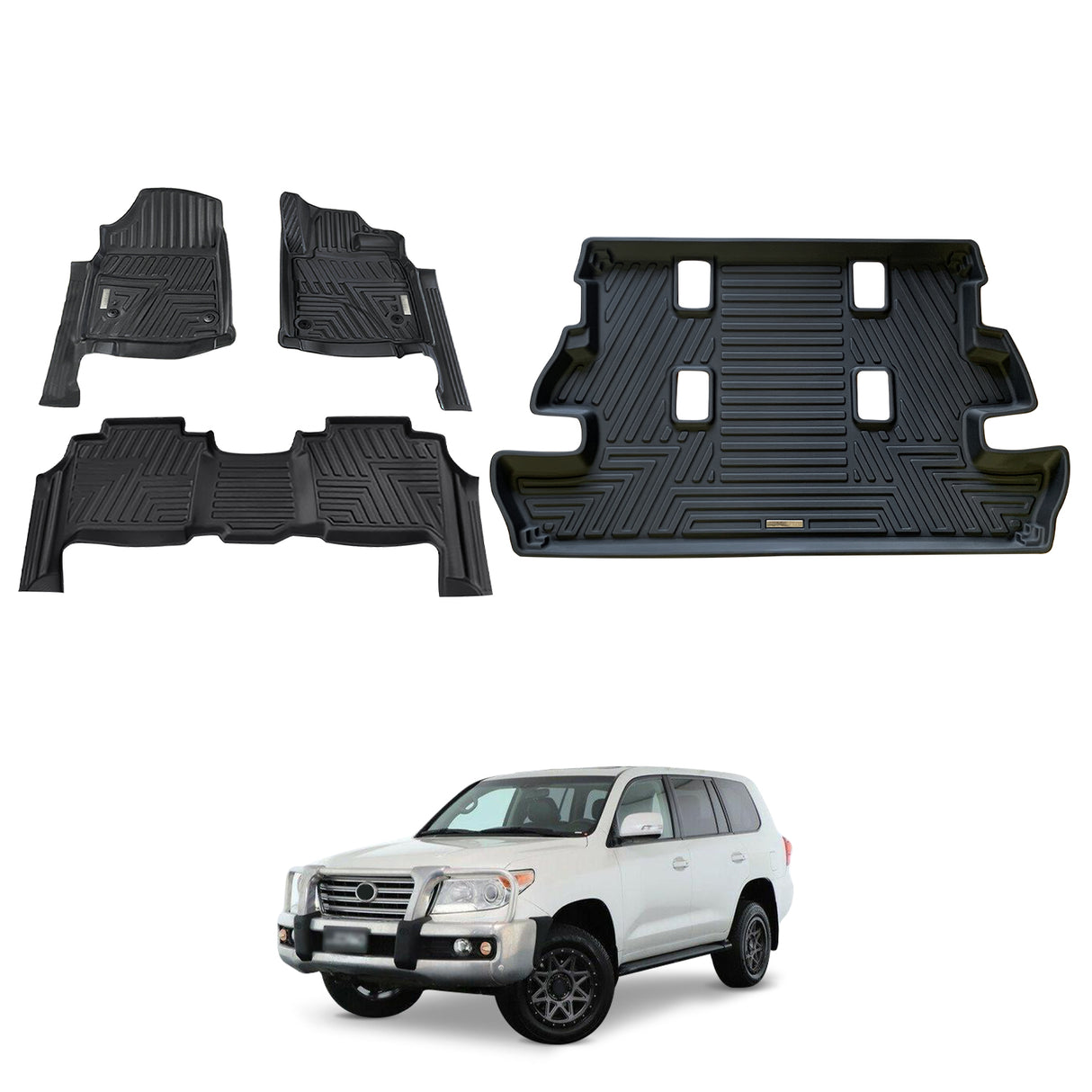 5D Car Floor Mats for Toyota LandCruiser 200 LC200 2007-2012