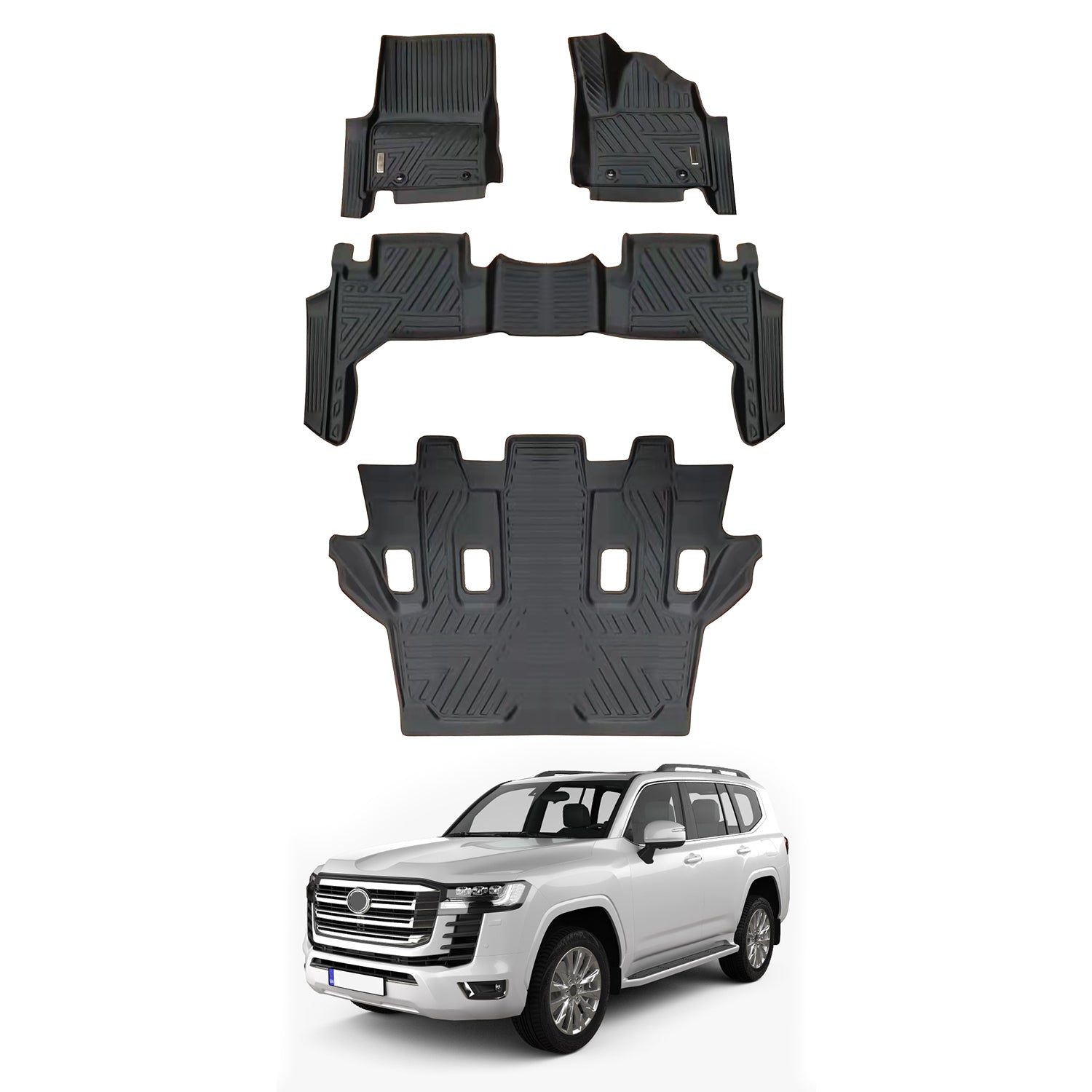 5D Car Floor Mats for Toyota LandCruiser 300 LC300 2021-Onwards