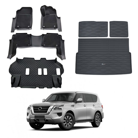 Double-Layer Car Floor Mats for Nissan Patrol Y62 2012-Onwards