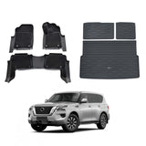 Double-Layer Car Floor Mats for Nissan Patrol Y62 2012-Onwards