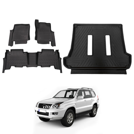 5D Car Floor Mats for Toyota Landcruiser Prado 120 Auto Transmission 2003-2009