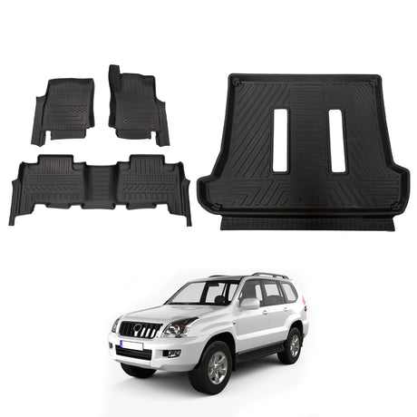 5D Car Floor Mats for Toyota Landcruiser Prado 120 Auto Transmission 2003-2009