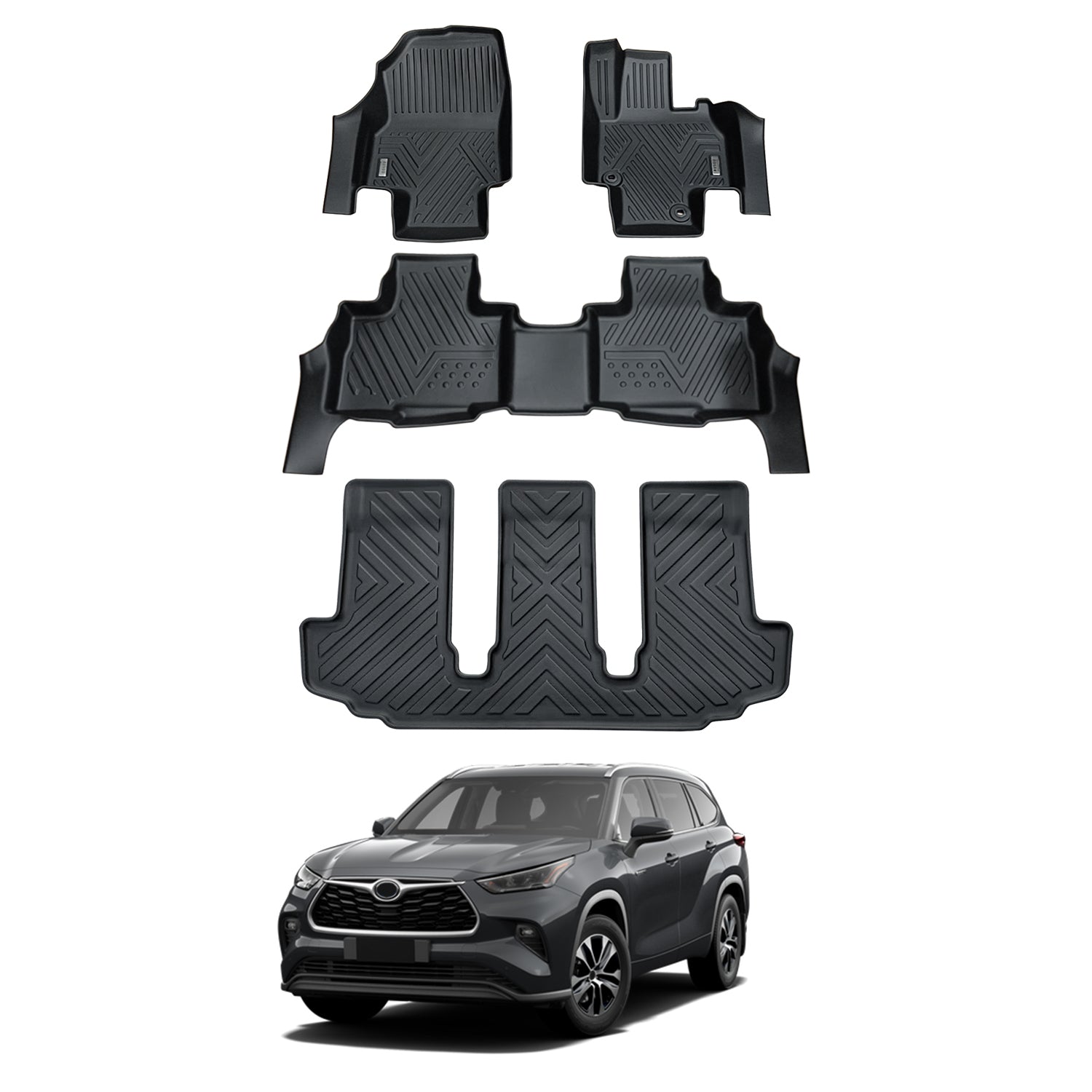 5D Car Floor Mats for Toyota Kluger 2021-Onwards
