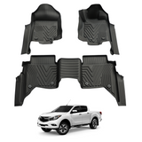 5D Moulded Car Floor Mats for Mazda BT-50 BT50 UP Series Dual Cab 2011-2020