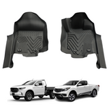 5D Moulded Car Floor Mats for Mazda BT-50 BT50 UP Single / Extra Cab 2011-2020