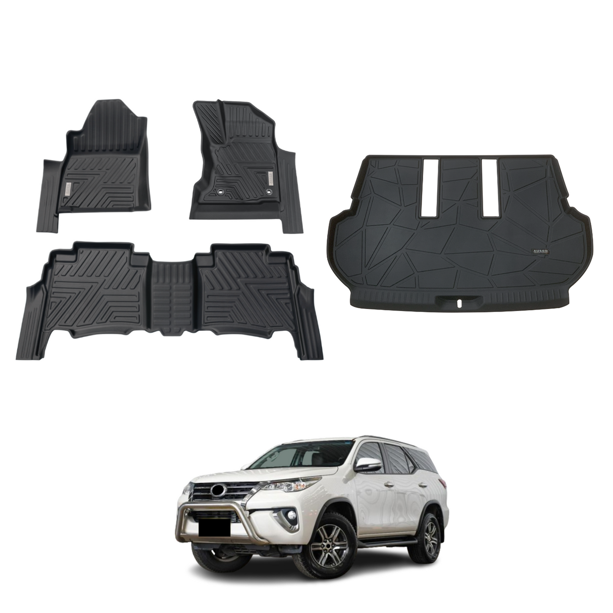 5D Car Floor Mats for Toyota Fortuner Auto Transmission 2015-Onwards