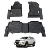 5D Car Floor Mats for Toyota Fortuner Auto Transmission 2015-Onwards