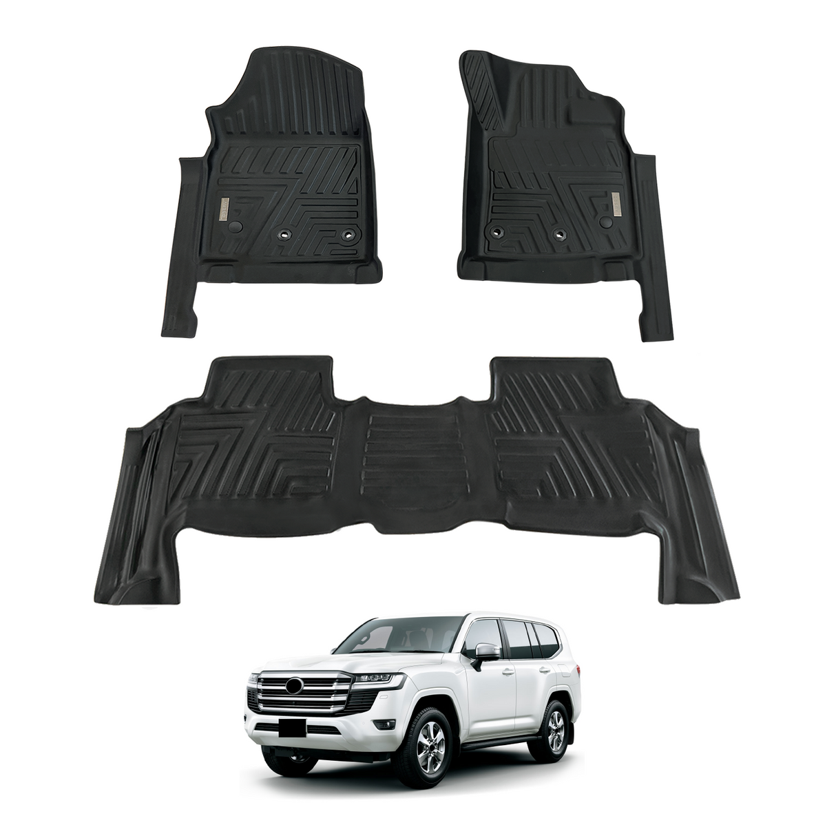 5D Moulded Car Floor Mats for Toyota LandCruiser 200 LC200 2012-2021