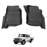 5D Front Row Car Floor Mats for Toyota Land Cruiser 79 Series LC79 Dual Cab 2012-Onwards