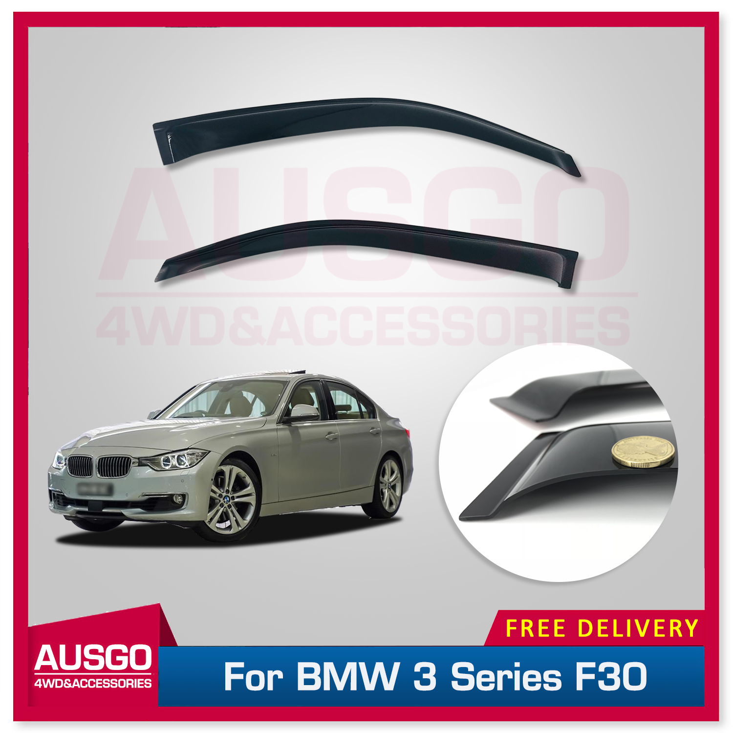 Weather Shields for BMW 3 Series F30 2012 2018 2PCS Weathershields