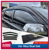 Injection Weather Shields for Toyota Hilux Dual Cab 2005-2015