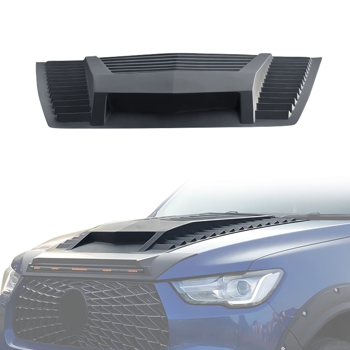 Bonnet Scoop Hood Cover for GWM Cannon 2020-Onwards All Models Matte Black