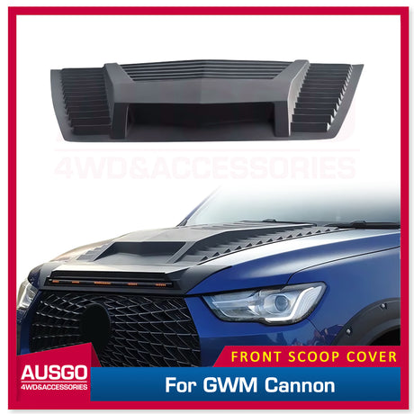 Bonnet Scoop Hood Cover for GWM Cannon 2020-Onwards All Models Matte Black