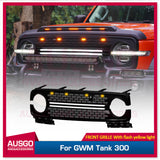 Bumper Grille with LED Light for GWM Tank 300 Front Mesh LED Grille