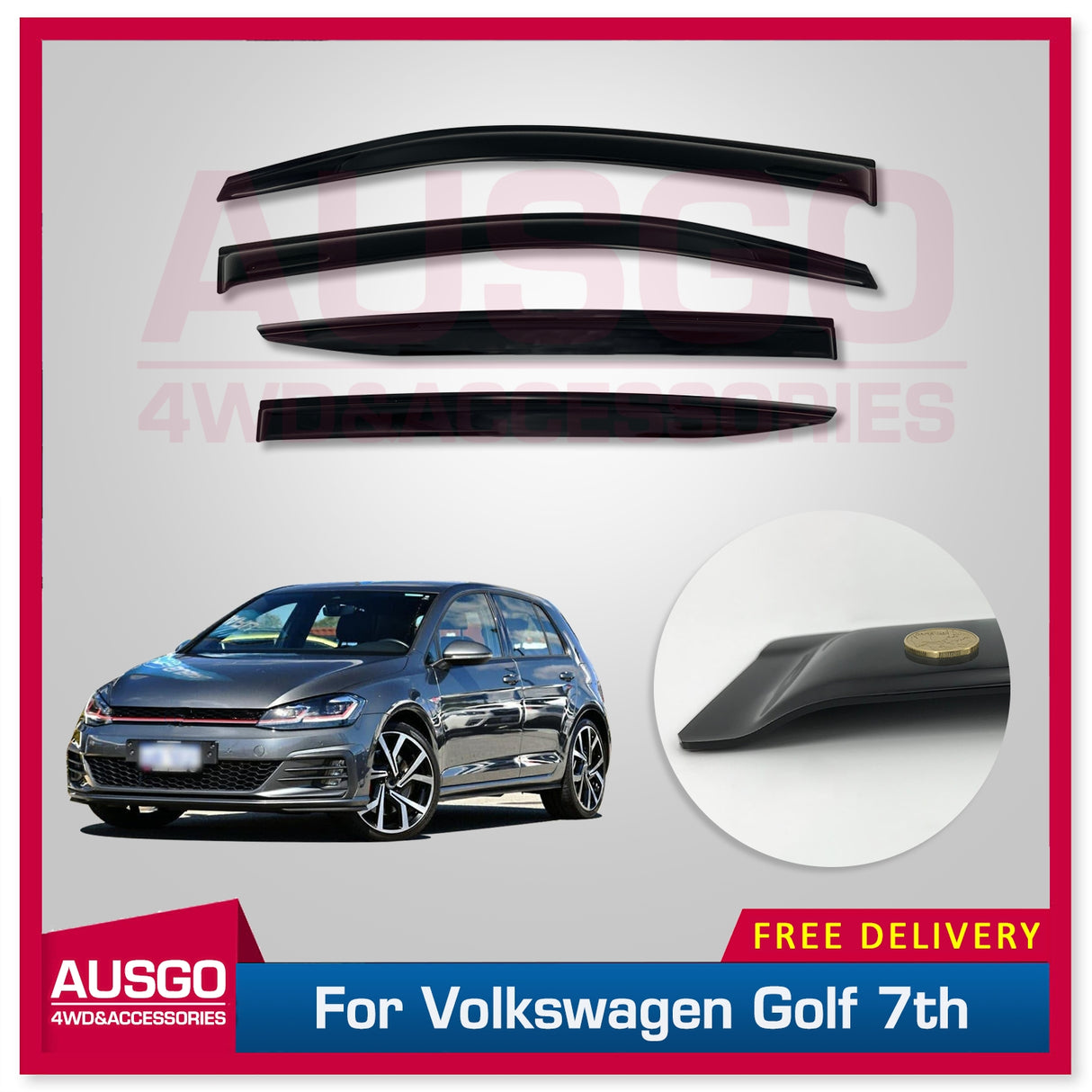 Luxury Weather Shields for Volkswagen Golf 7th Gen MK7 MK7.5 Hatch 2013-2020