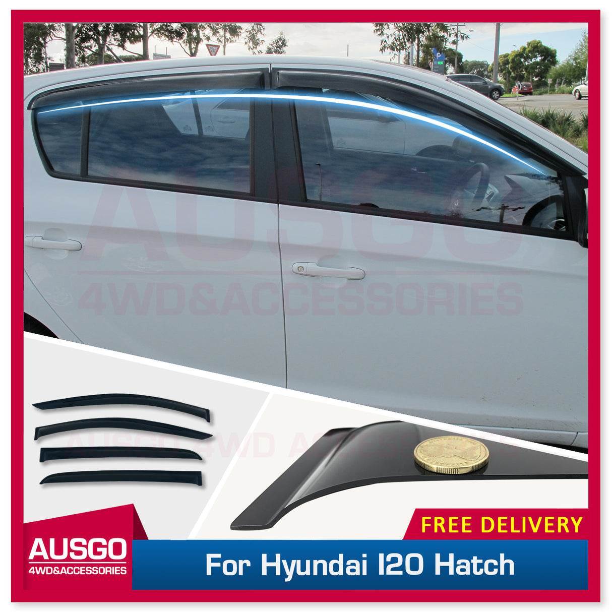 Weather Shields for Hyundai I20 PB Series Hatch 5Door 2010-2015