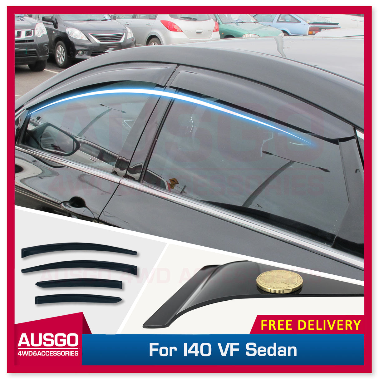 Weather Shields for Hyundai I40 VF Series Sedan 2011-Onwards