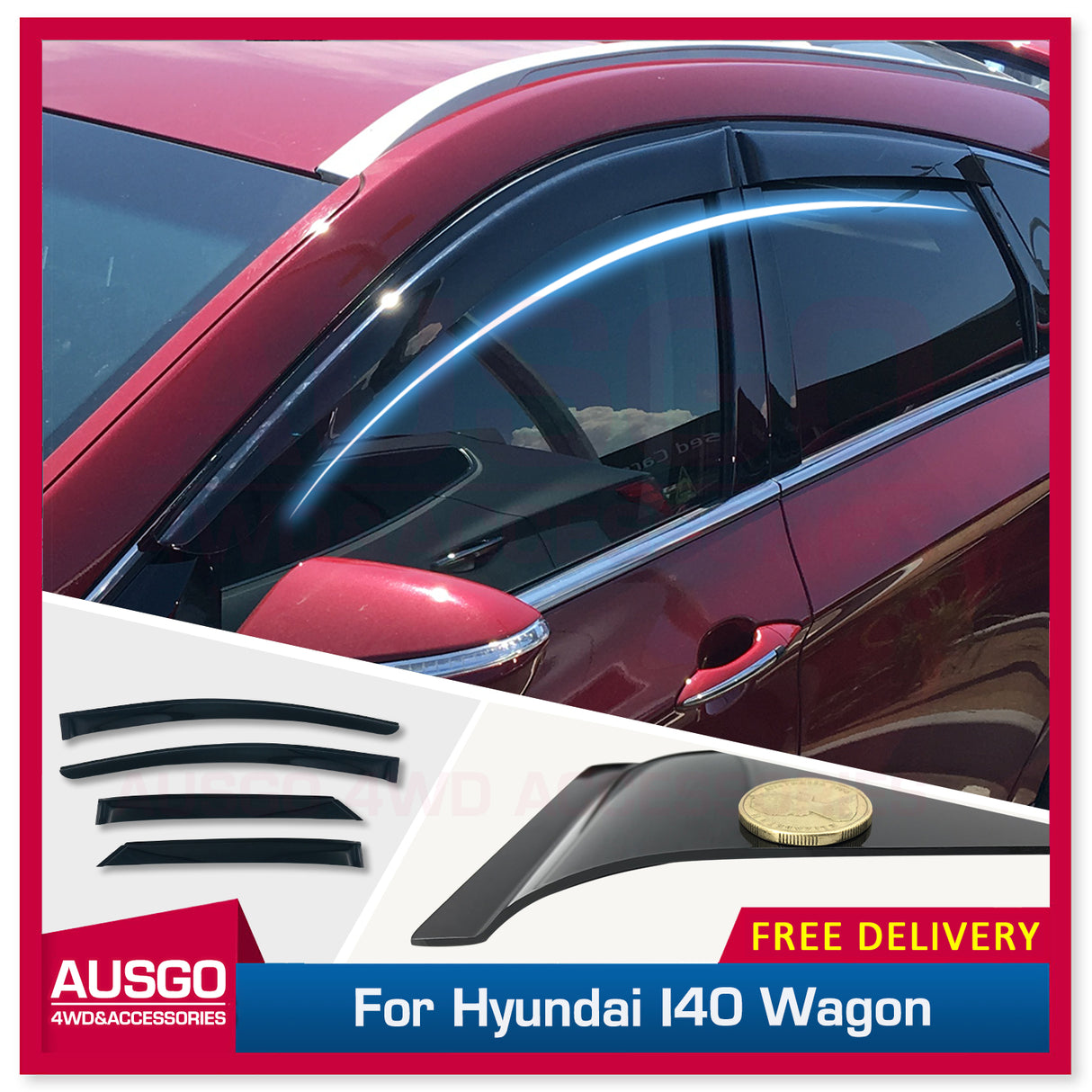 Weather Shields for Hyundai  I40 VF Series Wagon 2011-Onwards