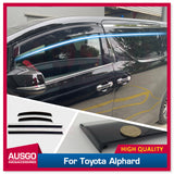 Stainless Trim Weather Shields for Toyota Alphard 2015-2024