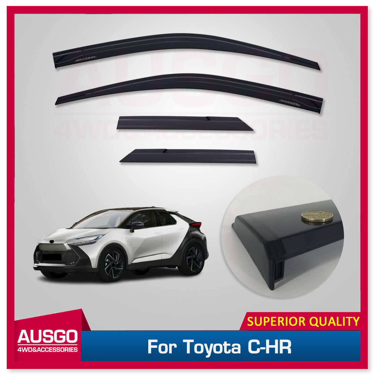 Injection Weather Shields for Toyota C-HR CHR 2024-Onwards