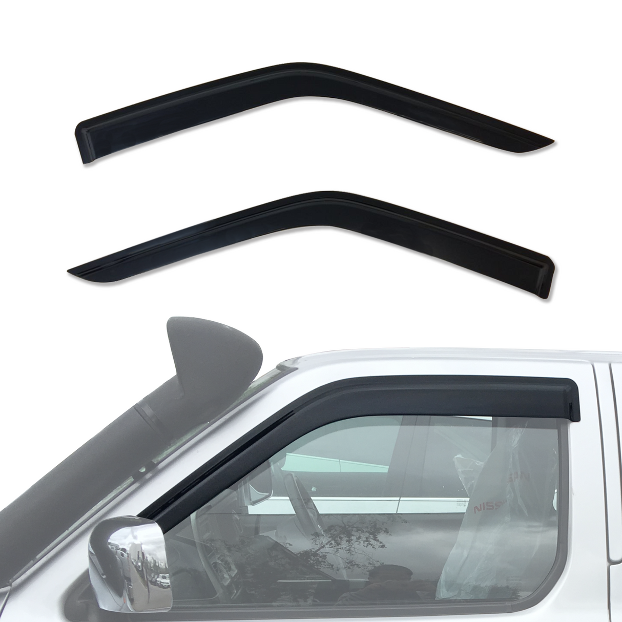 Injection Weather Shields for Nissan Navara D22 Single Cab 1997-2015