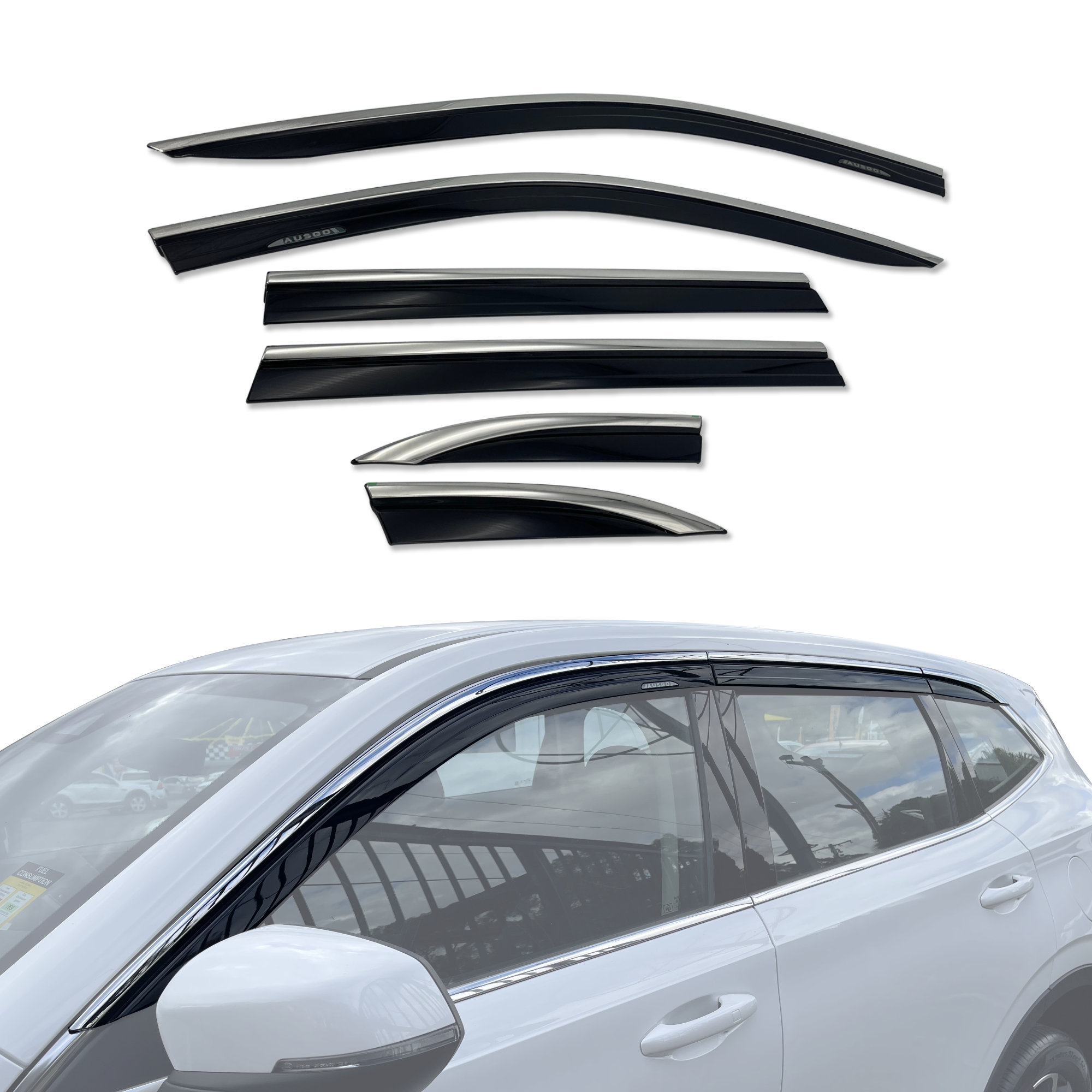 Stainless Trim Weather Shields for Haval H6 B01 Series 2021-Onwards