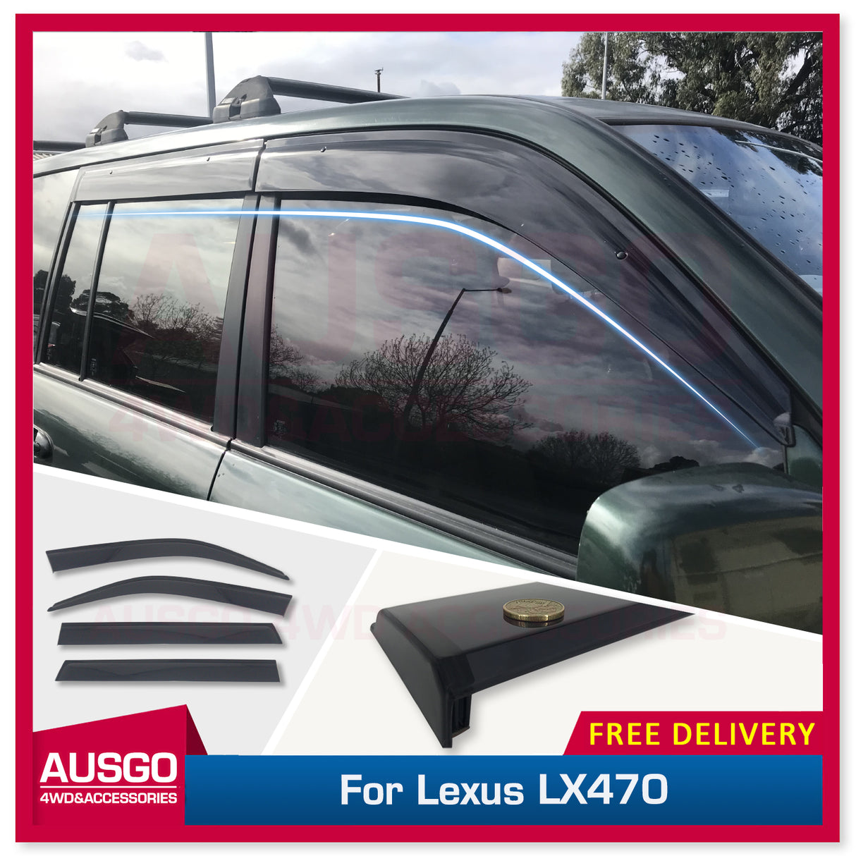 Injection Weather Shields for Lexus LX470 1998-2007