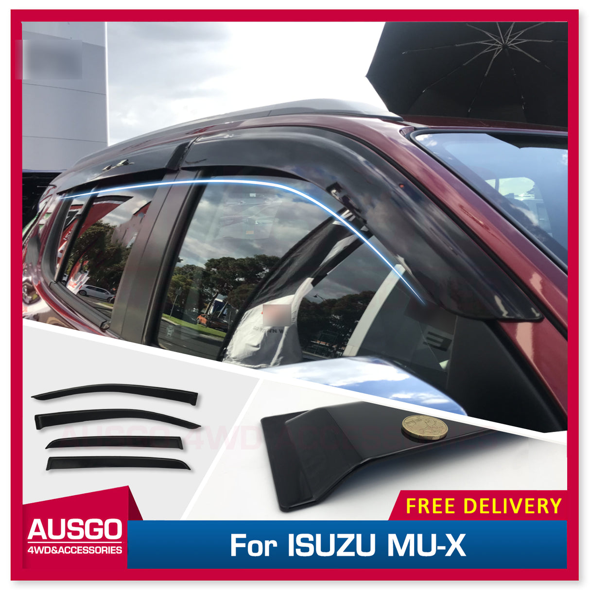 Injection Weather Shields for ISUZU MUX MU-X 2013-2020