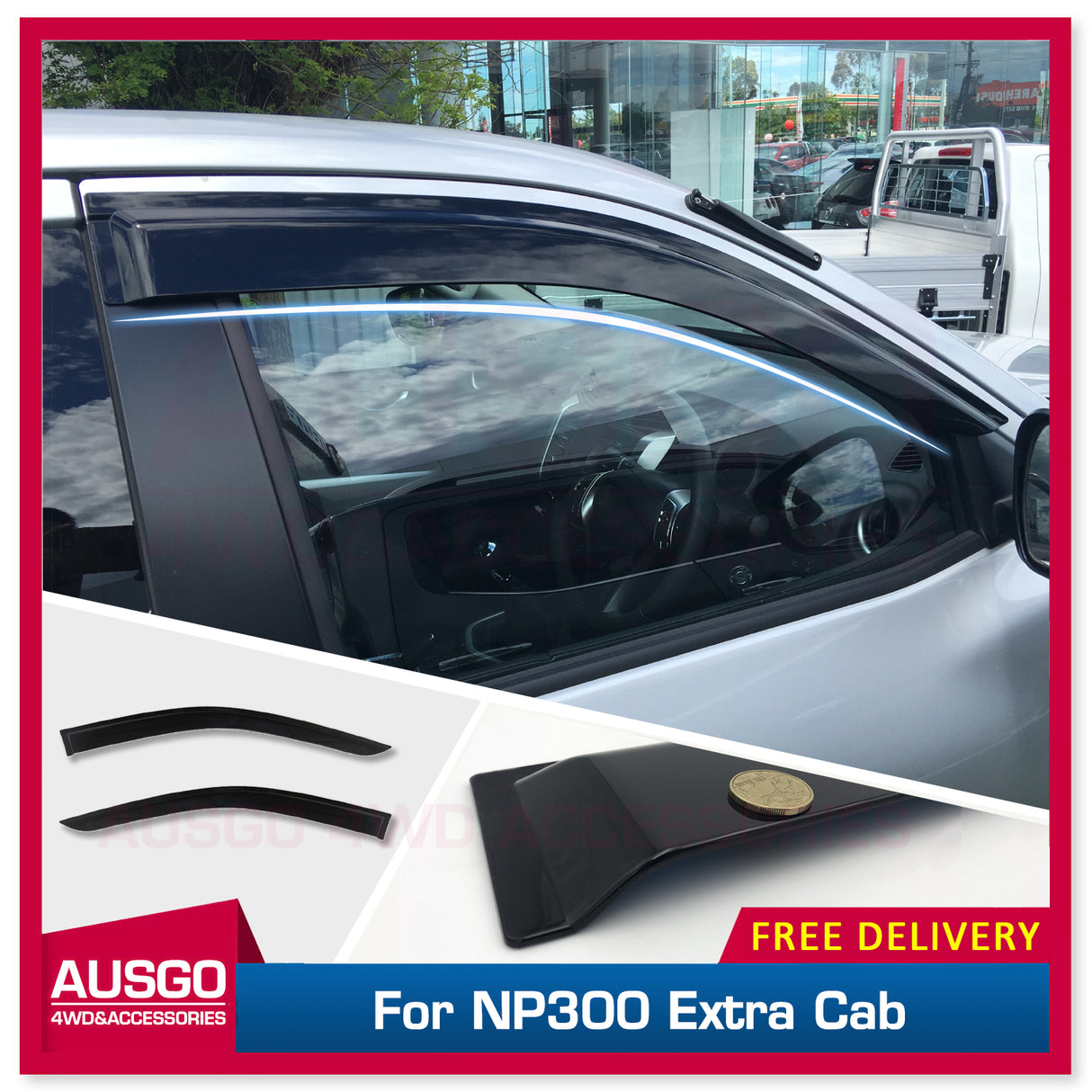 Injection Weather Shields for Nissan Navara NP300 D23 Extra Cab