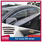 Stainless Trim Weather Shields for Lexus NX Series 2014-2021