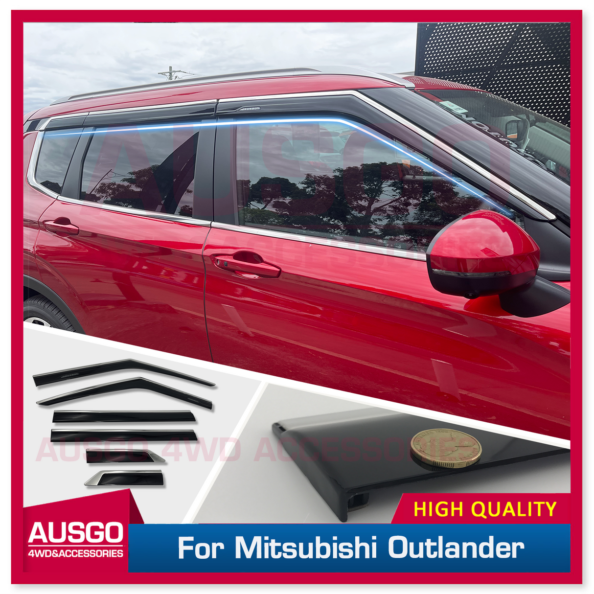 Stainless Trim Weather Shields for Mitsubishi Outlander ZM 2021-Onwards