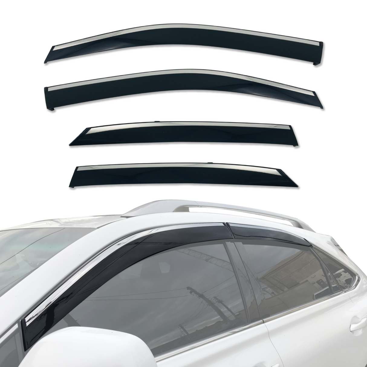 Stainless Trim Weathershields for Lexus RX270 RX350 RX450H 2009-2015