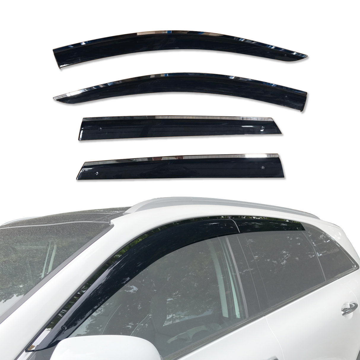 Stainless Trim Weather Shields for KIA Sorento UM Series 2015-2020