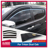 Injection Weather Shields for Mitsubishi Triton Dual Cab 2006-2015