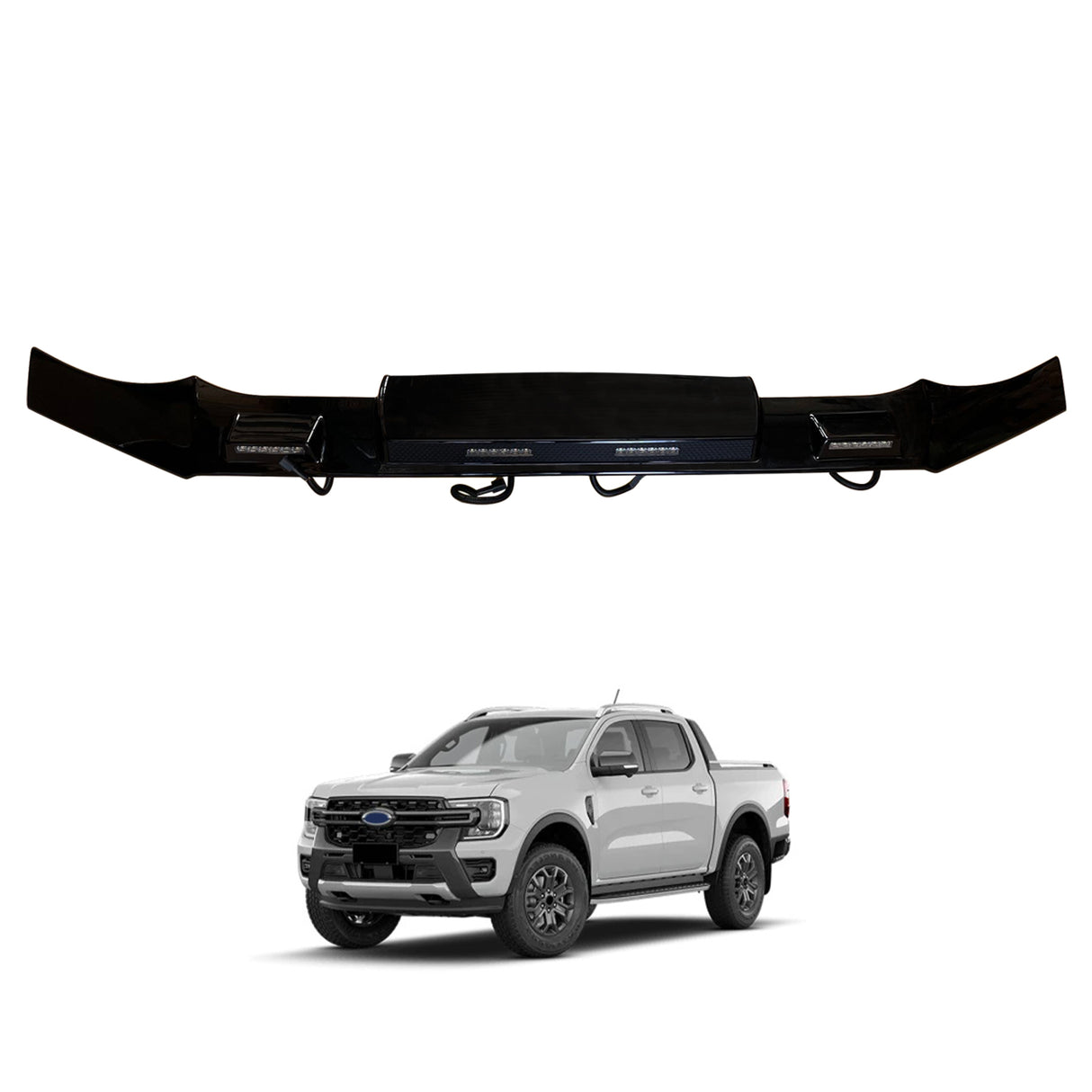 LED Light Injection Bonnet Protector for Ford Ranger Next-Gen Single / Extra / Dual Cab 2022+