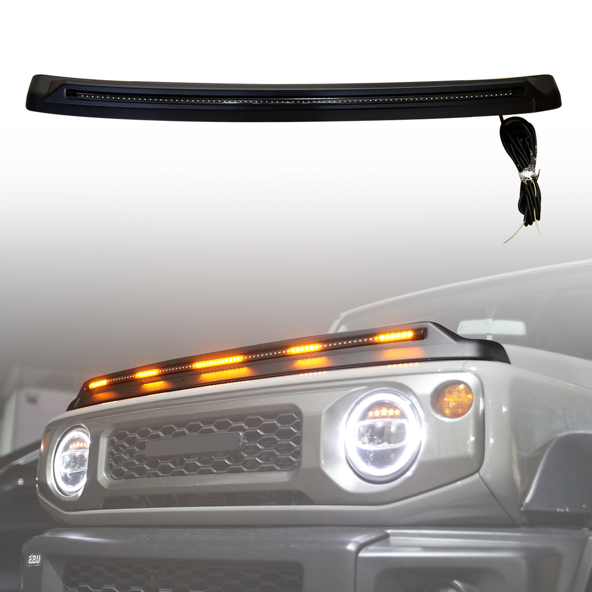 Bonnet Protector with LED Light for Suzuki Jimny 2018-Onwards