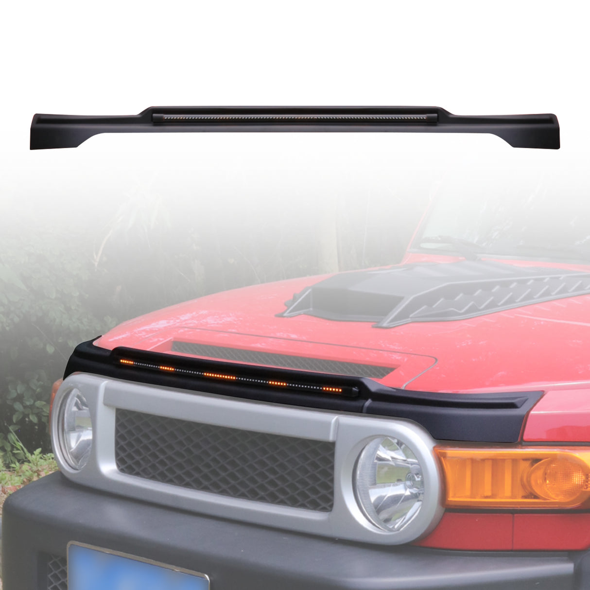 Bonnet Protector with LED Light for Toyota FJ Cruiser 2011-2019