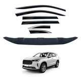 Stainless Trim Weather Shields + Bonnet Protector for Haval H6 B01 Series 2021-Onwards