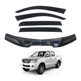 Injection Weather Shields + Bonnet Protector for Toyota Hilux Dual Cab 2011-2015