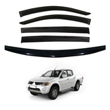 Injection Weather Shields + Bonnet Protector for Mitsubishi Triton Dual Cab 2006-2015