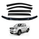 Injection Weather Shields + Bonnet Protector for Toyota Hilux Dual Cab 2011-2015